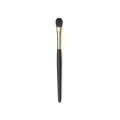 Hey Big Blender Brush. A small blending brush, with flat, tapered brown bristles and a gold and dark wooden handle.